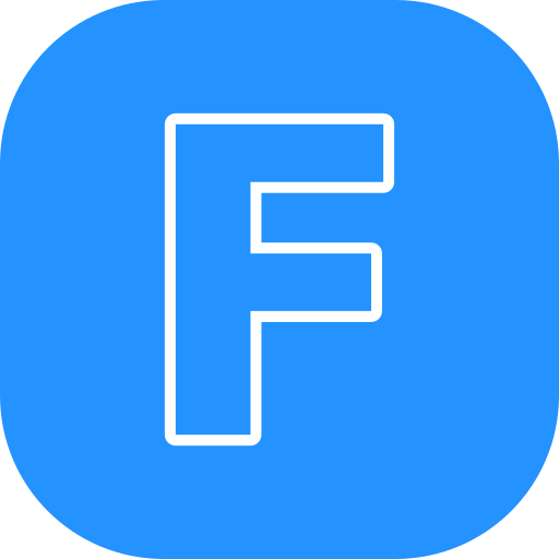 litera f Generic color fill ikona