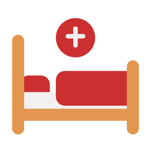 cama de hospital Generic color fill icono