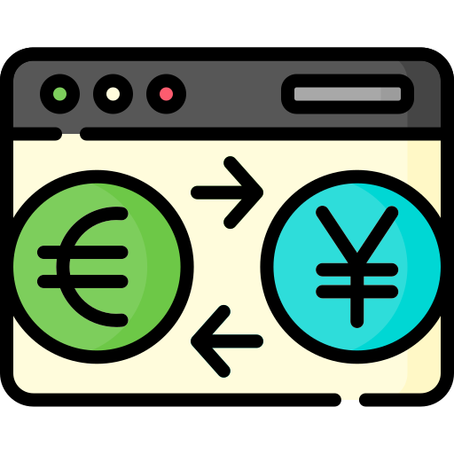 wymiana walut Generic color lineal-color ikona