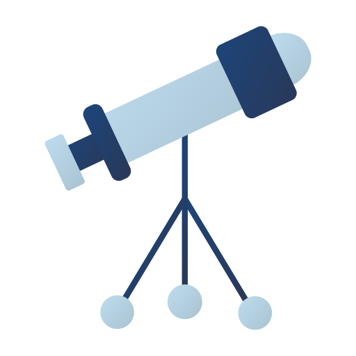 telescopio Generic gradient fill icona