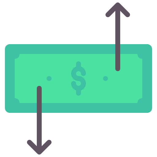przepływ pieniędzy Generic color fill ikona