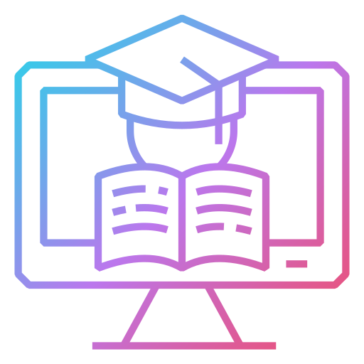 Online Learning Generic gradient outline icon