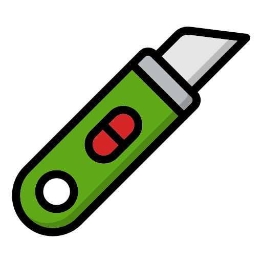 nóż do papieru Generic color lineal-color ikona