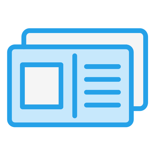 Postcard Generic color lineal-color icon