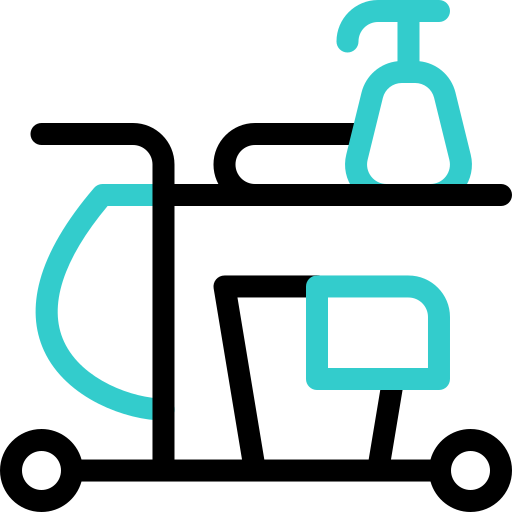 Cleaning trolley Basic Accent Outline icon