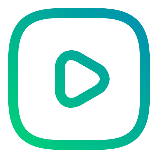 Video player Generic gradient outline icon