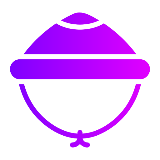 sombrero de bambú Generic gradient fill icono