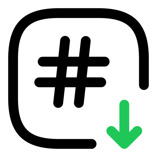 ハッシュタグ Generic color outline icon