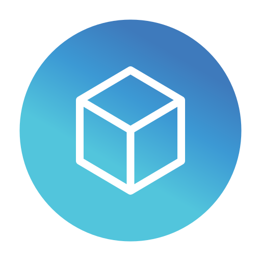 3D Cube Generic gradient fill icon