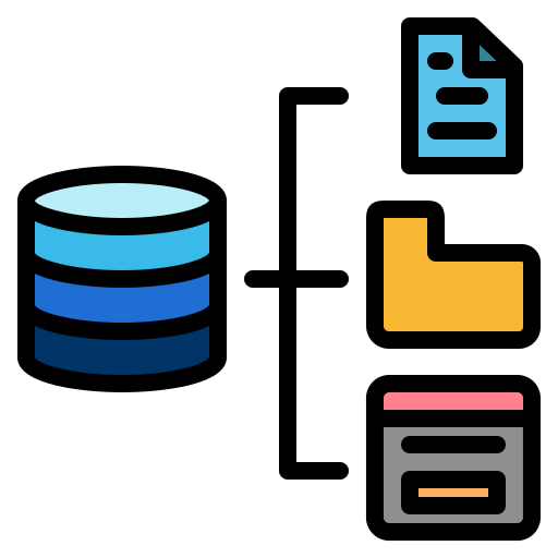 Database Generic color lineal-color icon