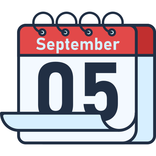 September 5 Generic color lineal-color icon