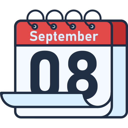 September 8 Generic color lineal-color icon