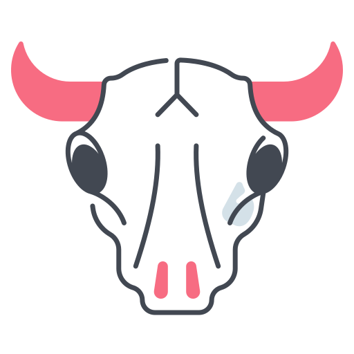 Bull Skull Generic color lineal-color icon