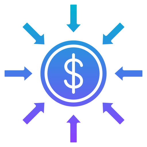 zbiórka pieniędzy Generic gradient fill ikona