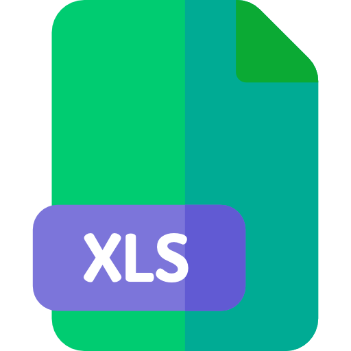 xls Basic Rounded Flat icon
