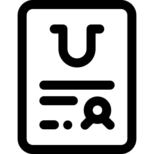 certyfikat Basic Rounded Lineal ikona