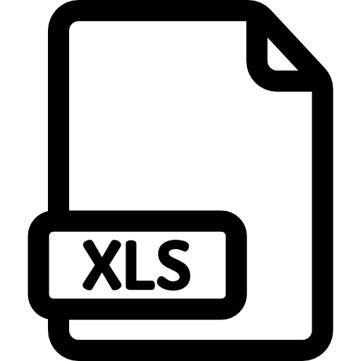 xls Basic Rounded Lineal icono