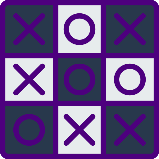 tic tac toe prettycons Lineal Color icon