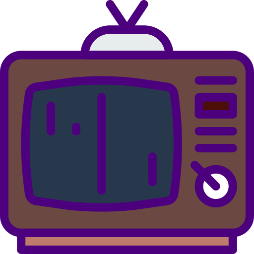 Television prettycons Lineal Color icon