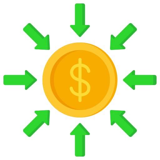 zbiórka pieniędzy Generic color fill ikona