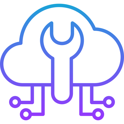 cloud service Generic gradient outline icon