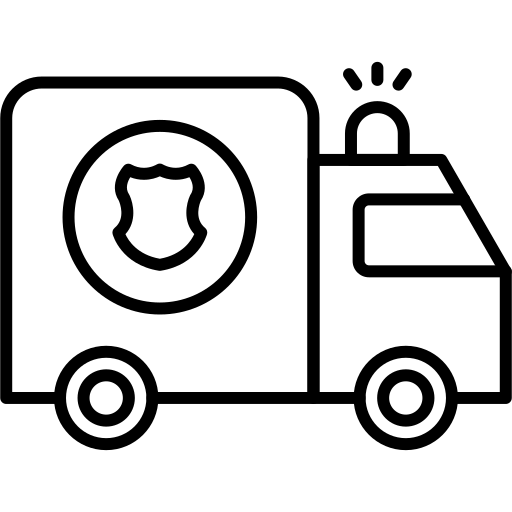 警察のバン Generic black outline icon