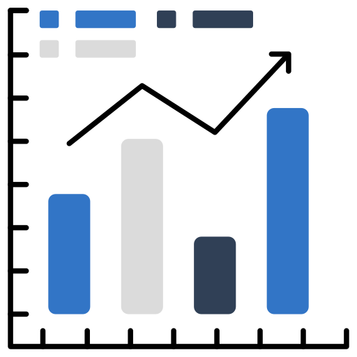 Bar chart Generic color fill icon