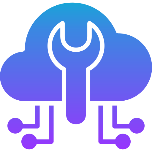 servizio cloud Generic gradient fill icona