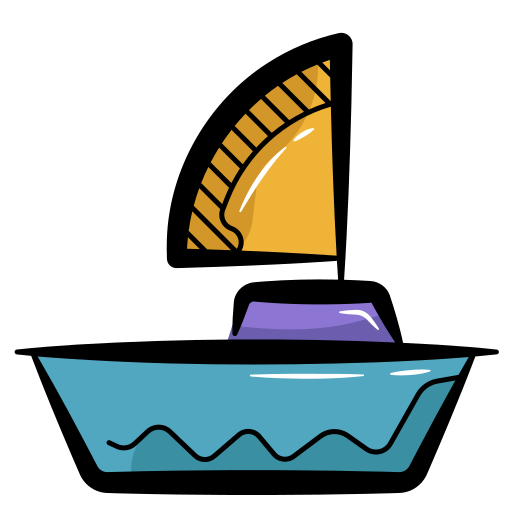 bateau Generic color hand-drawn Icône