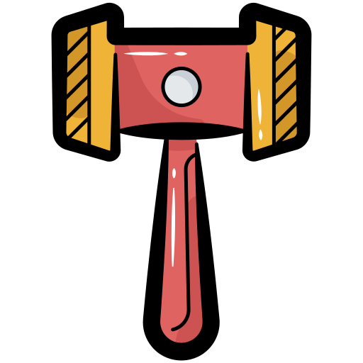 hamer Generic color hand-drawn icoon