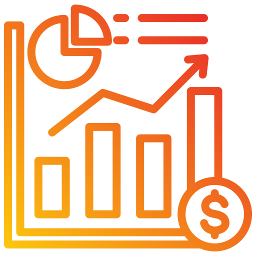 quota di mercato Generic gradient outline icona