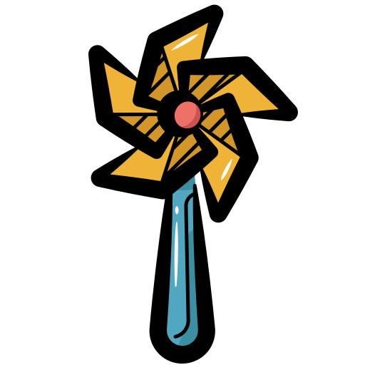 pinwheel Generic color hand-drawn icoon