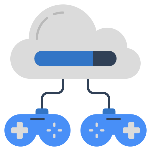 Cloud gaming Generic color fill icon