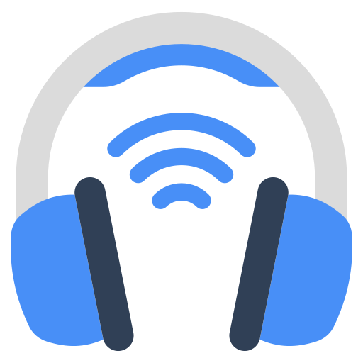 Wireless headphones Generic color fill icon