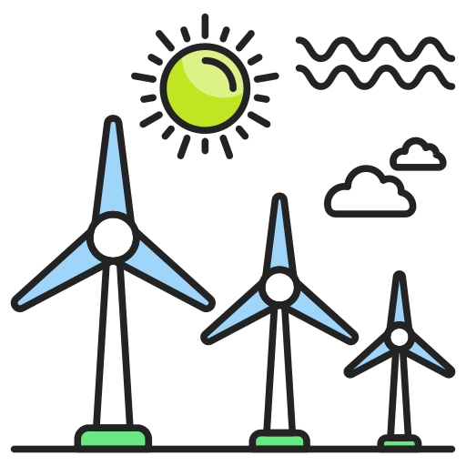turbina wiatrowa Generic color lineal-color ikona