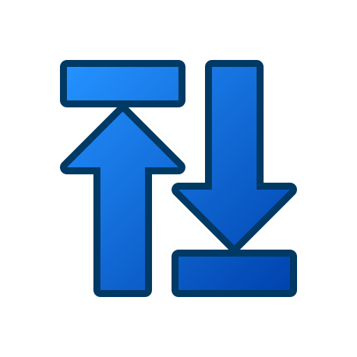Up and Down Arrows Generic gradient lineal-color icon