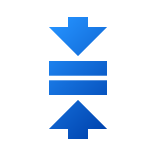 strzałki w górę iw dół Generic gradient fill ikona