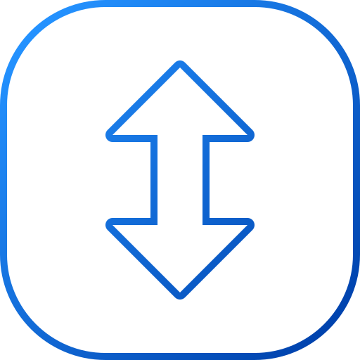 Up and Down Arrows Generic gradient outline icon