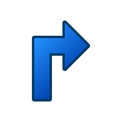 Turn right  Generic gradient lineal-color icon