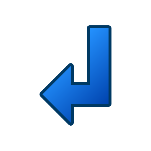 Turn Left Generic gradient lineal-color icon