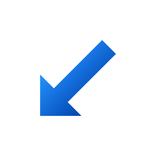 Left down arrow Generic gradient fill icon