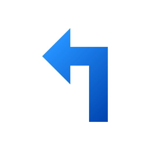 Turn Left Generic gradient fill icon