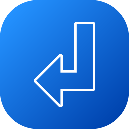 Turn Left Generic gradient fill icon