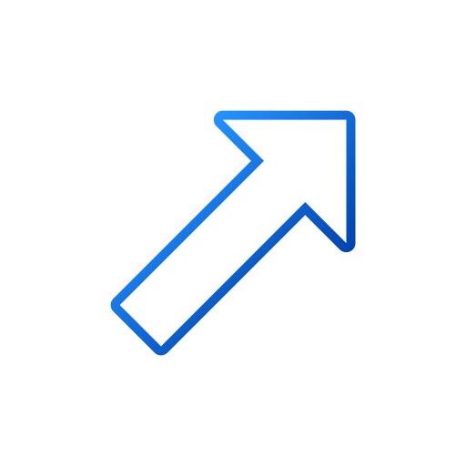 Up right arrow Generic gradient outline icon