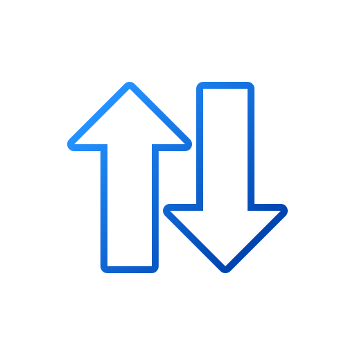 Up and Down Arrows Generic gradient outline icon