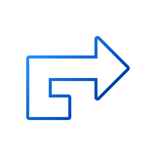 Turn right  Generic gradient outline icon