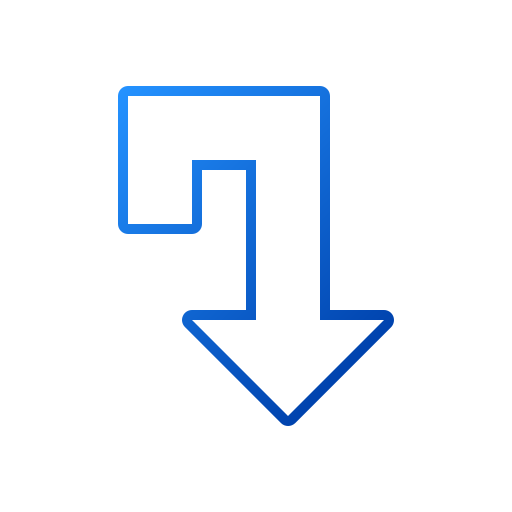 Turn down Generic gradient outline icon