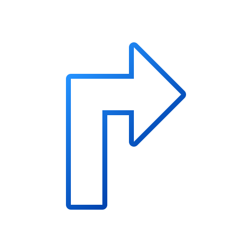 Turn right  Generic gradient outline icon