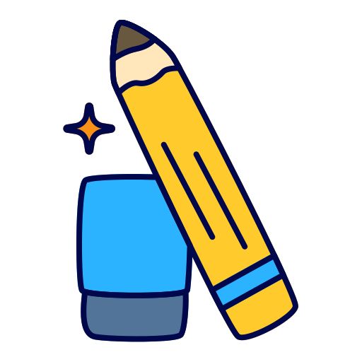 Pencil eraser Generic color lineal-color icon