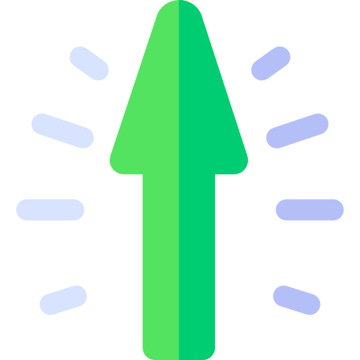 wzrastać Basic Rounded Flat ikona